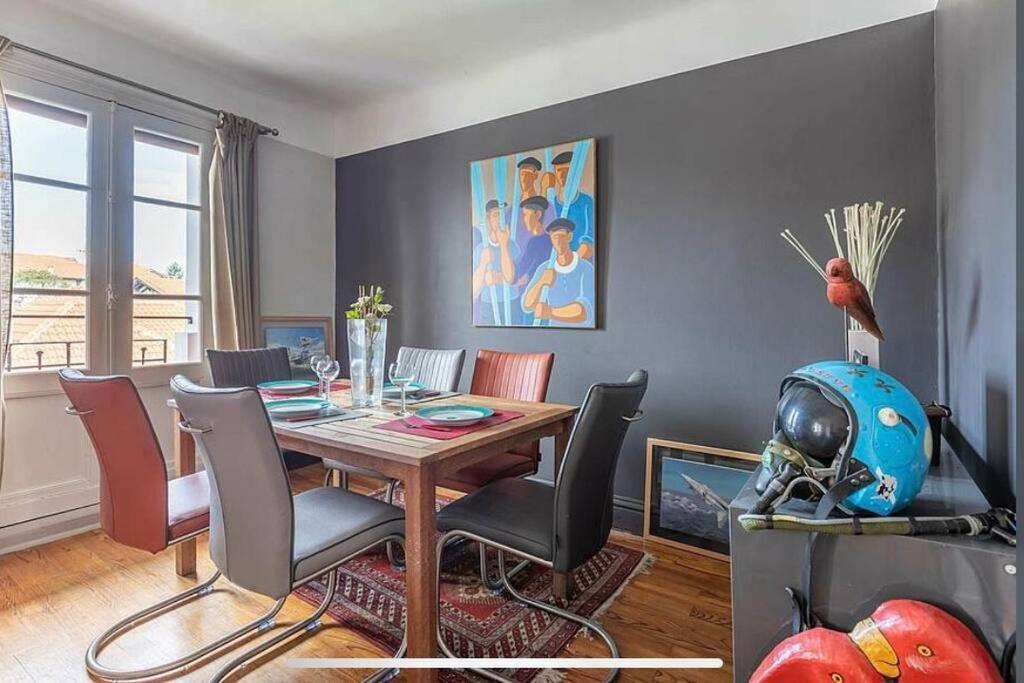Exceptionnel 3 Pieces Art Deco En Dernier Etage Avec Garage Prive Centre Biarritz Apartment ภายนอก รูปภาพ